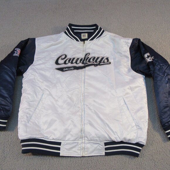 Dallas Cowboys Gridiron Reversible Jacket – Men’s Large – White/Blue – NFL Class - Picture 8 of 16